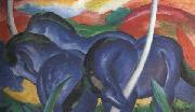 Franz Marc The Large Blue Horses (mk34) oil painting picture wholesale